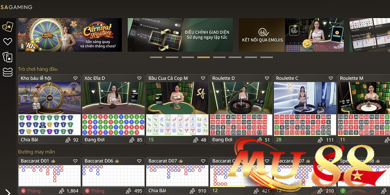 Sảnh SA Casino - Thế giới sòng bạc online đẳng cấp Châu Á 4 Chọn trò chơi yêu thích, bàn cược phù hợp và bắt đầu trải nghiệm