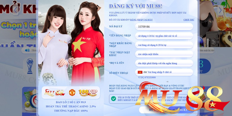 Đăng ký Mu88 - Hướng dẫn tạo tài khoản nhanh từ A-Z