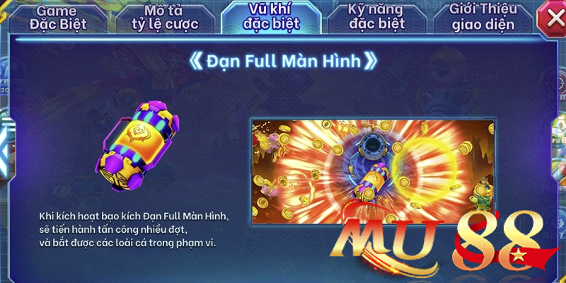 Sảnh FC Bắn Cá Mu88 - Game săn cá đồ họa đẹp, dễ chơi 2 Kho vũ khí phong phú