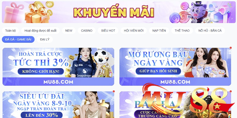 Khuyến mãi đá gà - game bài