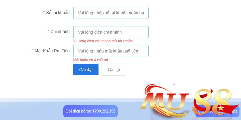 Rút tiền Mu88 - Hướng dẫn rút tiền an toàn và nhanh chóng 3 Liên hệ hỗ trợ khi cần