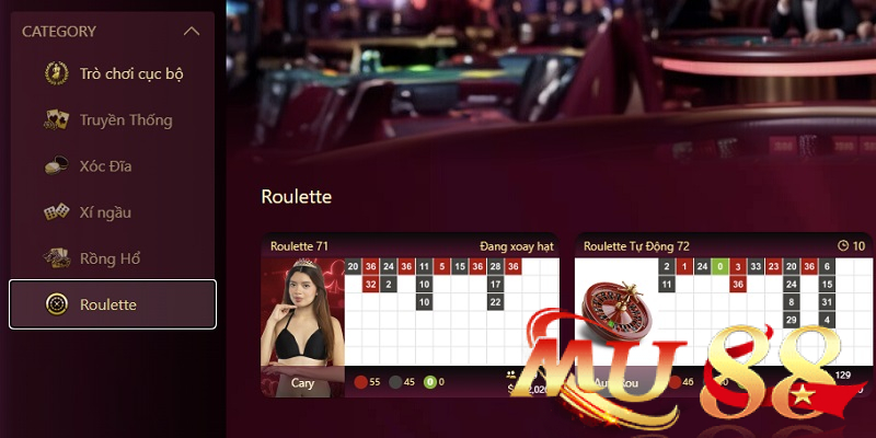 Sảnh Sexy Casino Mu88: Giải trí cùng dàn Dealer nóng bỏng 3 Roulette - Trải nghiệm vòng quay Châu Âu