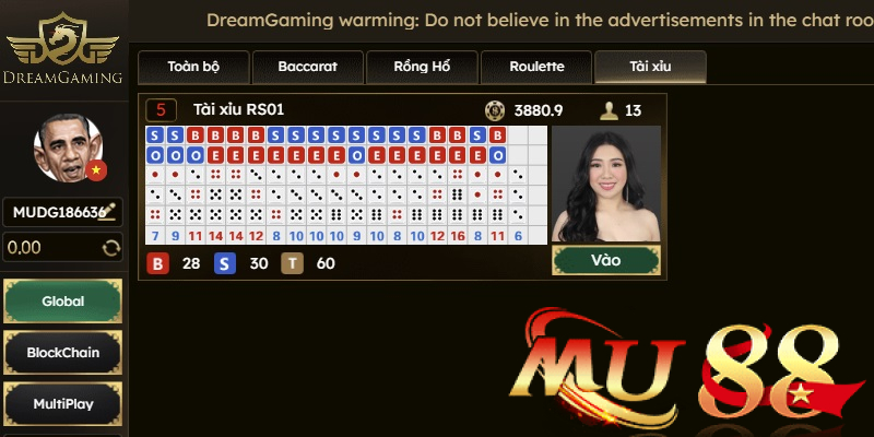 Sảnh DG Casino Mu88: Trải nghiệm đỉnh, nhận hoàn trả 1.5% 2 Tài Xỉu