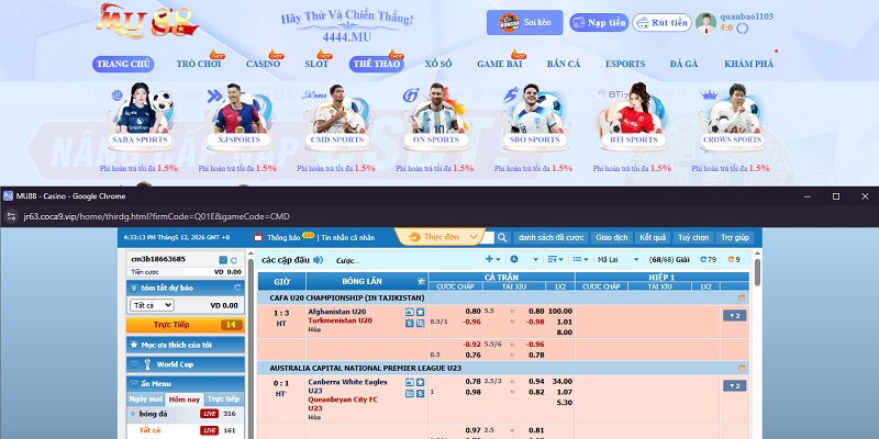 Thể thao Mu88 - Thiên đường cược Sport thời thượng bậc nhất