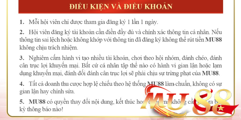 điều kiện khuyến mãi